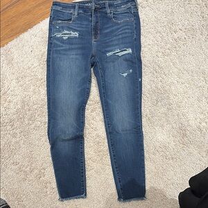 Blue Skinny Distressed Jeans